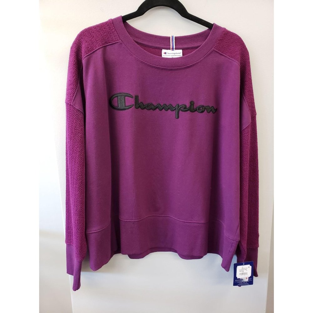Champion NEW Plus-Size Purple Heritage Sweatshirt